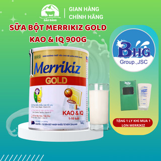 Sữa bột Merrikiz Gold Kao IQ 900g bổ sung dinh dưỡng, giúp bé phát triển chiều cao và trí não