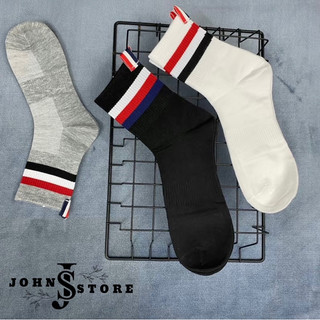 VỚ/ TẤT NAM NỮ CAO CỔ CAO CẤP, SÉT 3 ĐÔI VẢI COTTON MỀM CO GIÃN THOÁNG MÁT KHÁNG KHỬ MÙI HÔI CHÂN KHI ĐI GIÀY SOCKSN2906