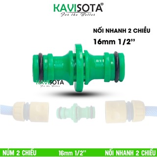 Đầu Nối Ống Nước 2 chiều 16mm 1/2'' KAVI , Đầu Nối Nhanh Sửa Chữa, Khớp Nối Hai Chiều Phụ Kiện Vòi Xịt Nước