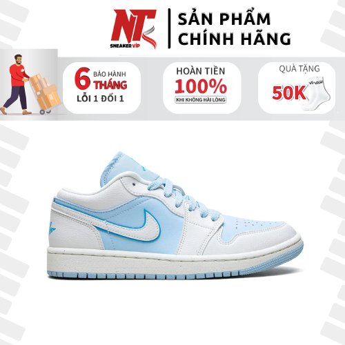 [ Hàng Chính Hãng ] Giày Air _Jordan 1 Low Ice Blue Full Box