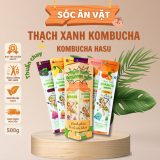 Thạch Hữu Cơ KOMBUCHA Cho Bé Bổ Sung Canxi Lợi Khuẩn Cho Đường Ruột Và Phát Triển Chiều Cao  Hộp 15 Thanh 500G