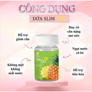  Giảm Cân Dứa Slim Plus + Tặng Khoá Cân Bao Giảm Siêu Mạnh 
