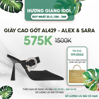 Hương Giang Idol x Alex & Sara x Guốc nữ cao gót thiết kế bít mũi mũi nhọn, gót cao 8cm - AL429