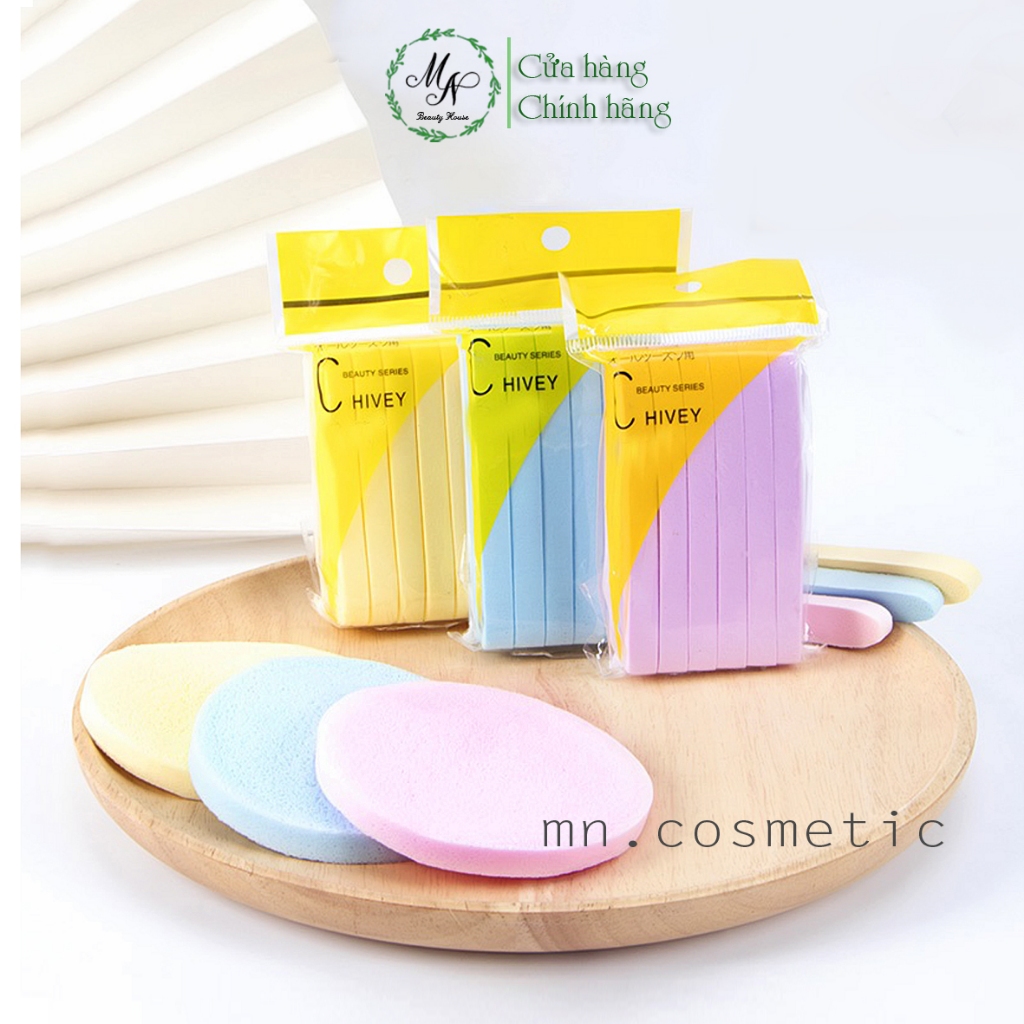 Bọt Biển, Bông Nở Rửa Mặt Chivey (12 miếng)