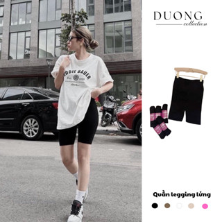 Quần legging đùi, quần legging ngố đùi thái cạp chun siêu mịn duongcollection