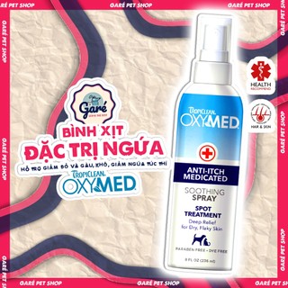 Xịt giảm ngứa dành cho Chó & Mèo TropiClean - TROPICLEAN OXYMED ANTI-ITCH MEDICATED SPRAY FOR DOGS AND CATS