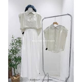 Áo sơ mi kẻ sọc tay hến 891