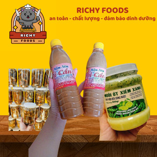 Combo 3 Nước Chấm  Siêu ngon, đậm vị ( Mắm Dì Cẩn- Muối hải sản- Mắm cá linh)