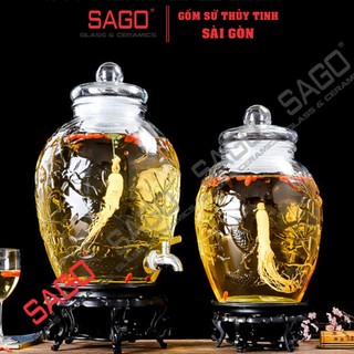Bình thủy tinh, chum rồng phụng hoặc sen cá chép | tùy chọn họa tiết và dung tích