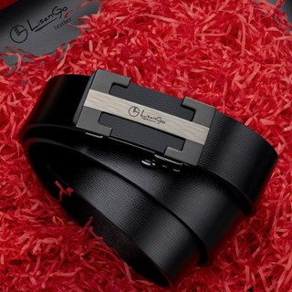 Thắt lưng da nam LISANGO cao cấp LS030, dây lưng da bản 3.3cm, dây nịt nam mặt hợp kim khóa tự động.