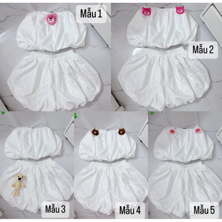  SET BỘ ÁO BÍ QUẦN BÍ ĐÍNH GẤU  hình thật  