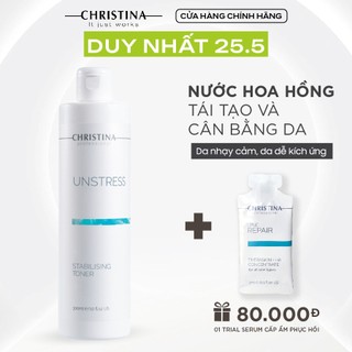 Nước hoa hồng tái tạo Unstress Stabilising Toner Christina cân bằng da 300ml