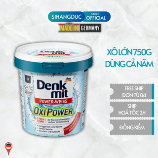 Bột giặt tẩy trắng quần áo Denkmit Oxi Power 750g, tẩy cả các vết bẩn cứng đầu, lâu ngày