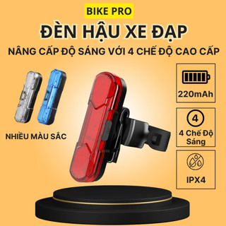 Đèn Hậu Xe Đạp Siêu Sáng Chống Nước IPX4 Đèn Led Cảnh Báo Gắn Đuôi Xe Đạp 4 Chế Độ Sáng Sạc USB Tiện Dụng