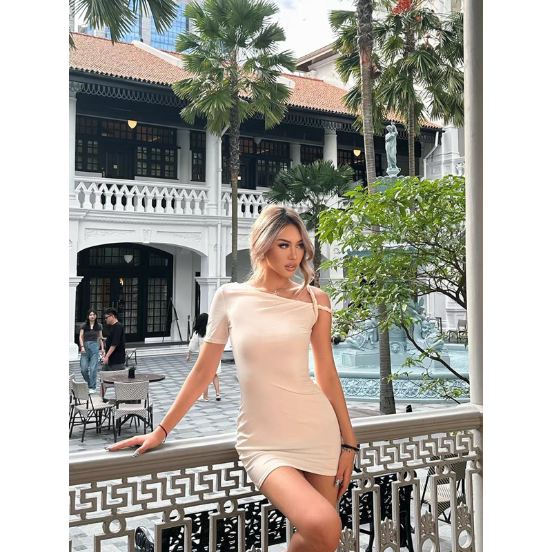 Váy body thiết kế bản dupe Kylie Jenner phong cách châu Âu