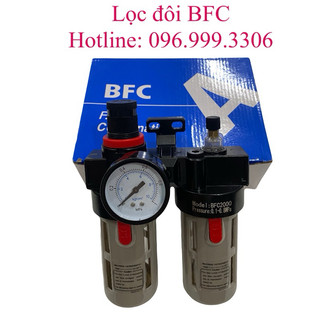 BỘ LỌC ĐÔI BFC2000 KHÍ NÉN LOẠI TO KÈM VAN ĐIỀU ÁP REN 13MM GIÁ SỈ