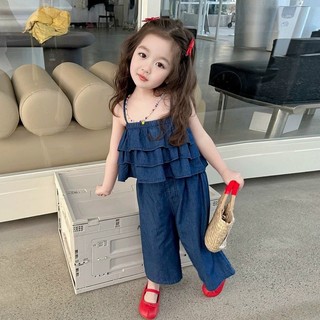 Sét bộ bò 2 dây tầng quần xuông cho bé