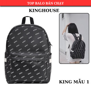 Balo da backpack unisex chống nước - balo backpack king - mẫu 1 - màu đen