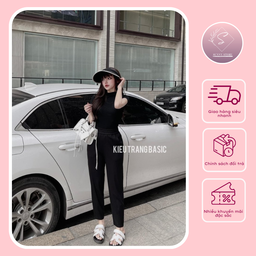 Quần Baggy Nữ Chất Tăm Co Giãn Siêu Mát - Sunny_Store_1188