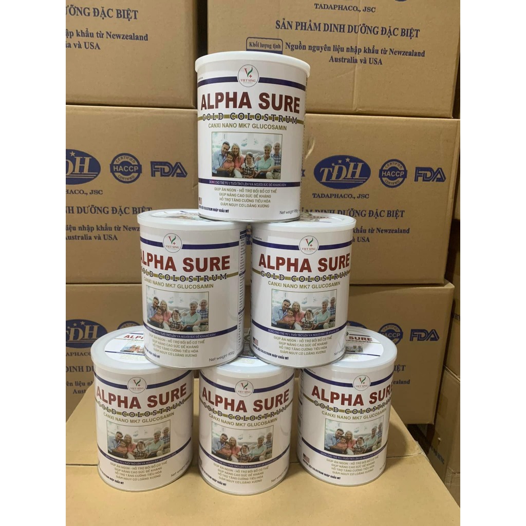 SỮA BỘT ALPHA SURE CANXI NANO MK7 COLOSTRUM