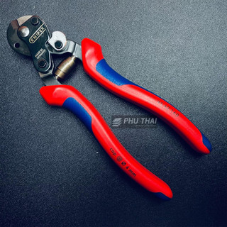 Kềm cắt cáp sợi thép knipex tay cầm chống trượt dài 160mm | 95 62 160
