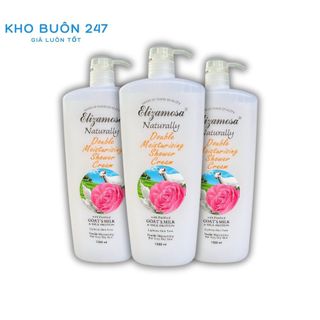 Sữa Tắm Dê ELIZAMOSA 1200ml | Hương Nước Hoa Hồng Siêu Đậm Đặc