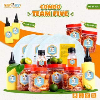 Bánh tráng phơi sương CATSKY FOOD combo bánh tráng đồ ăn vặt - Bơ béo +Tóp Mỡ + Ruốc Tép + Sốt Tắc 