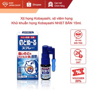 Xịt họng Kobayashi, xịt viêm họng, khử khuẩn họng Kobayashi NHẬT BẢN 15ml.