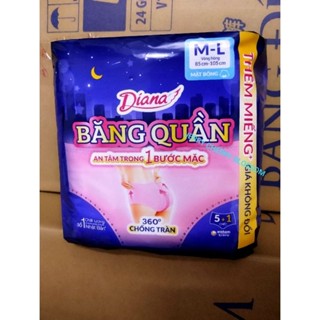 1 gói Băng vệ sinh dạng quần Diana/Kotex 5 chiếc chống tràn 360 độ size ML