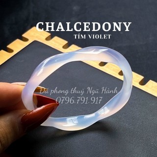 Vòng tay mã não tím violet chột cong size 52-55mm siêu đẹp