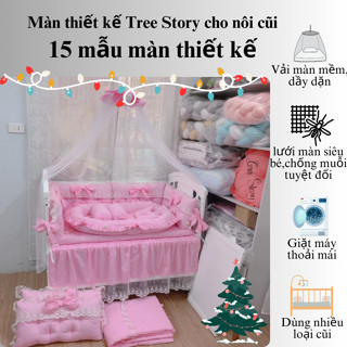 Màn cho cũi trẻ em và khung treo màn, mùng chống muỗi, côn trùng cho bé Tree Story