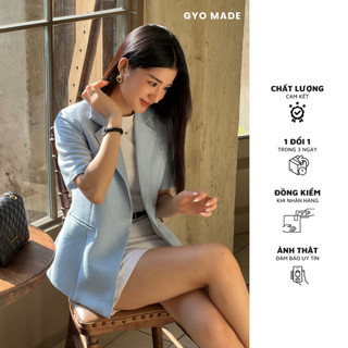 Áo blazer tay lỡ GYOMADE® công sở màu xanh