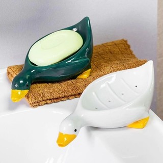 Kệ để xà phòng hình vịt con,khay để xà phòng có chỗ thoát nước tiện lợi