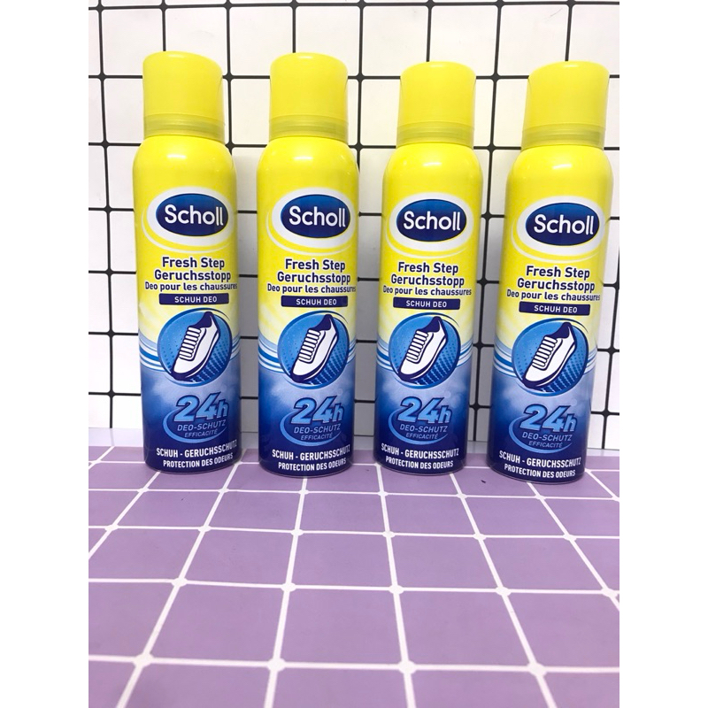 Xịt giày và kiểm soát mồ hôi chân Deo Scholl Fresh Step Odor Stop Shoe Deo 150ml