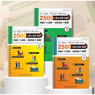 Bộ sách tự học tiếng Trung 2500 câu hỏi đáp tập 123 (kèm file nghe)
