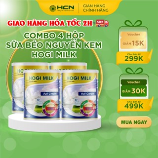 Combo 4 Hộp Sữa Béo HOGI MILK Nguyên Kem 900g