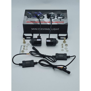 Đèn trợ sáng bi cầu mini tụ nhôm 2 chế độ cos vàng pha trắng