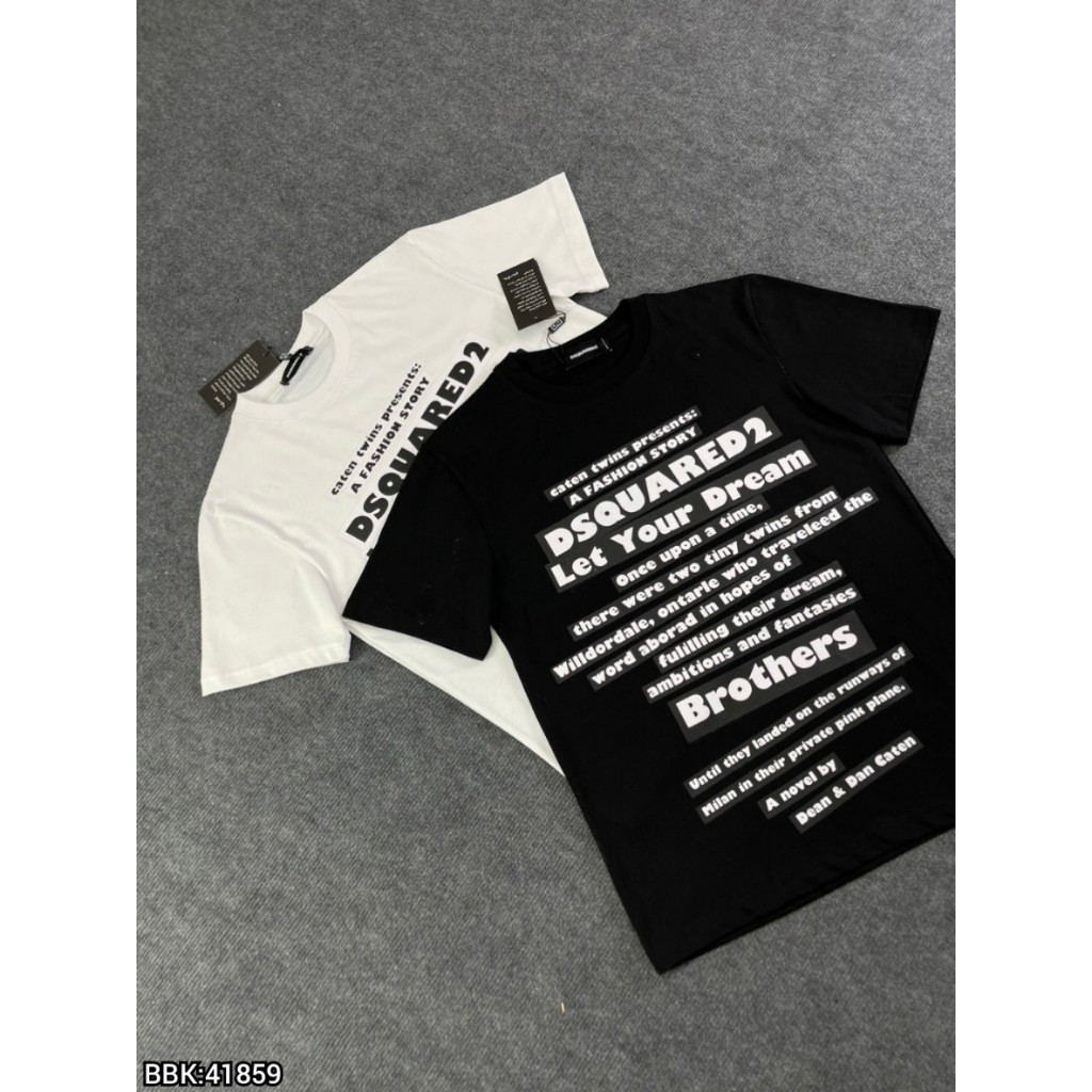 Áo phông nam DSQUARED2 BROTHER bản nhiều chữ chính hãng cao cấp-CHẤT LIỆU CỰC ĐẸP THOÁNG MÁT
