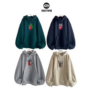 Áo Hoodie GRAF&FU Tay Phồng Chất Nỉ Bông Dày Dặn Form Rộng Nam Nữ_SSSTore