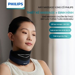 Máy Massage Cổ Vai Gáy PHILIPS 3306N - EMS massage chườm ấm thúc đẩy lưu thông tuần hoàn máu