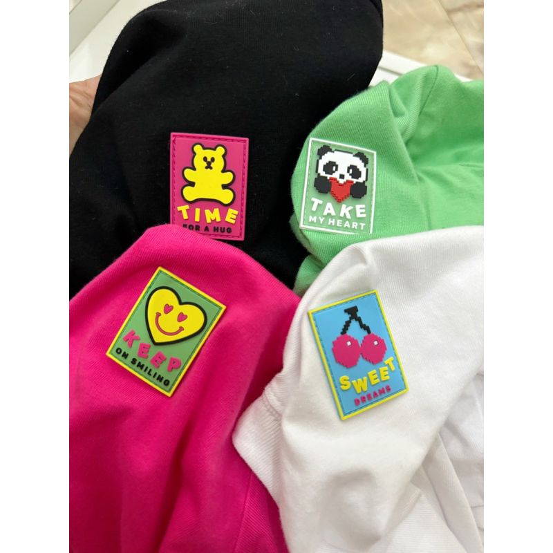 Áo Phông Bé Gái Thêu Stick Cao Su GÊ