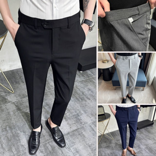 Quần âu nam cạp chun hàn quốc Luxury co giãn bigsize ,vải chéo dày 81 cao cấp xuất xịn ,dáng ôm công sở trẻ đẹp Menswear