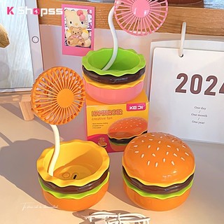 Quạt bánh hamburger Quạt Nhỏ USB Sạc Quạt Điện Có Thể Bảo Quản Và Để Bàn Có Thể Cầm Tay Quạt Nhỏ