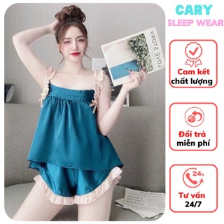 Bộ ngủ 2 dây sexy cao cấp set bộ đồ mặc nhà thoải mái mát mẻ CARY