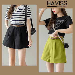 Quần short nữ Haviss cạp lưng cao chất vải cao cấp mềm mại co giãn tốt dễ phối đồ thời trang năng động cá tính