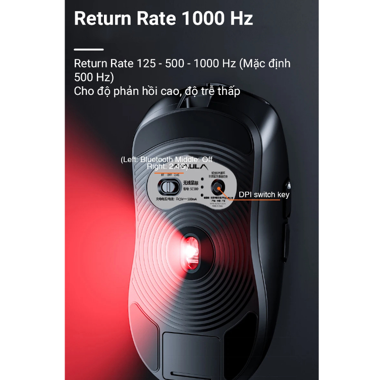 Chuột gaming AULA SC580 - 3 Mode kết nối - 10,000 DPI -Trọng lượng 81 gr pin 500 mAh - Bh 12T | BigBuy360 - bigbuy360.vn