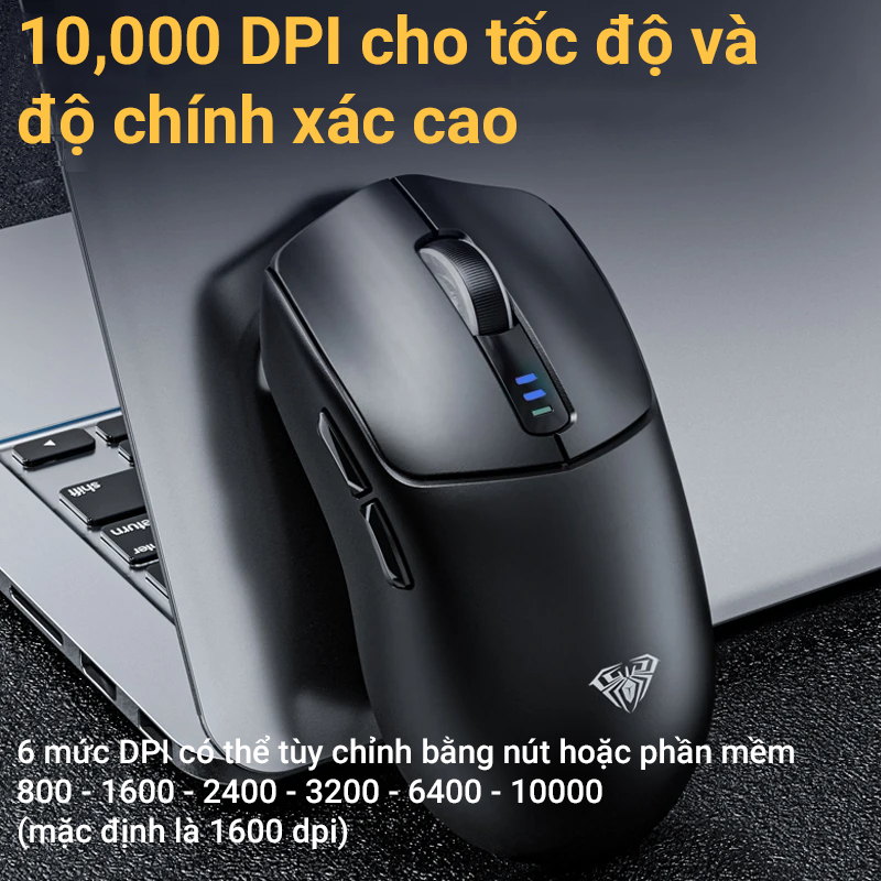 Chuột gaming AULA SC580 - 3 Mode kết nối - 10,000 DPI -Trọng lượng 81 gr pin 500 mAh - Bh 12T | BigBuy360 - bigbuy360.vn