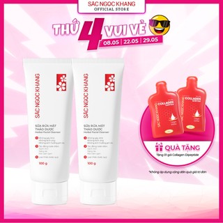 Combo 2 Sữa Rửa Mặt Thảo Dược Sắc Ngọc Khang 100gr