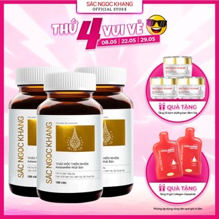 Combo 3 Viên Uống Đẹp Da - Chống Lão Hóa - Giảm Nám Sạm Tàn Nhang Sắc Ngọc Khang Vi Tảo Lục 