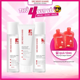 Combo 3 món làm sạch sâu Sắc Ngọc Khang giúp làm sạch bụi bẩn, dầu thừa, bã nhờn, ngừa mụn